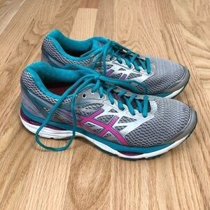 Asics Gel Cumulus 18 Blue Pink Sneakers 7 Women’s